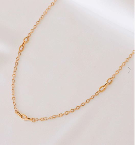 שרשרת זהב 14 קארט בעיצוב אלגנטי