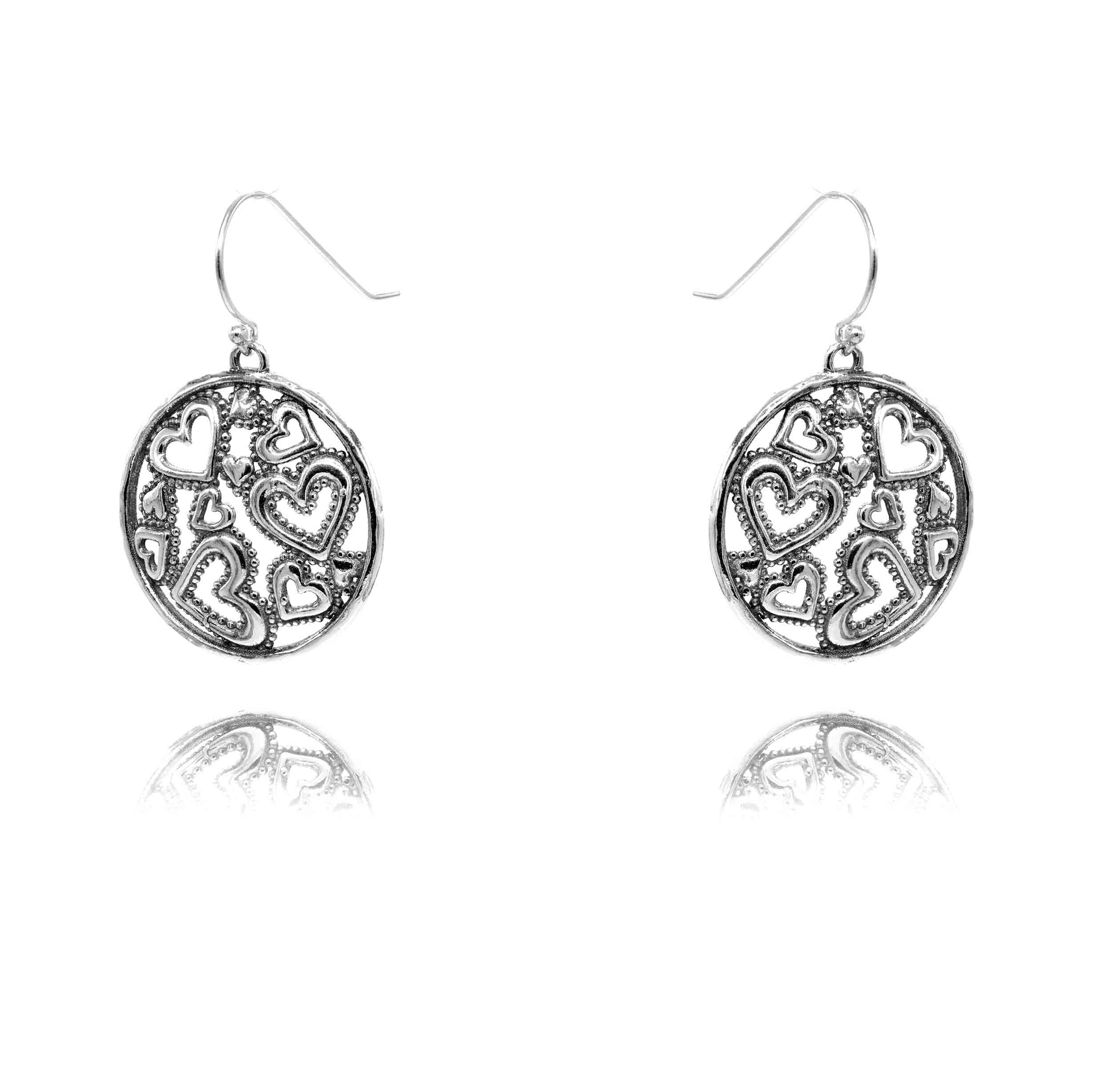 עגיל מולטי לבבות פתוח