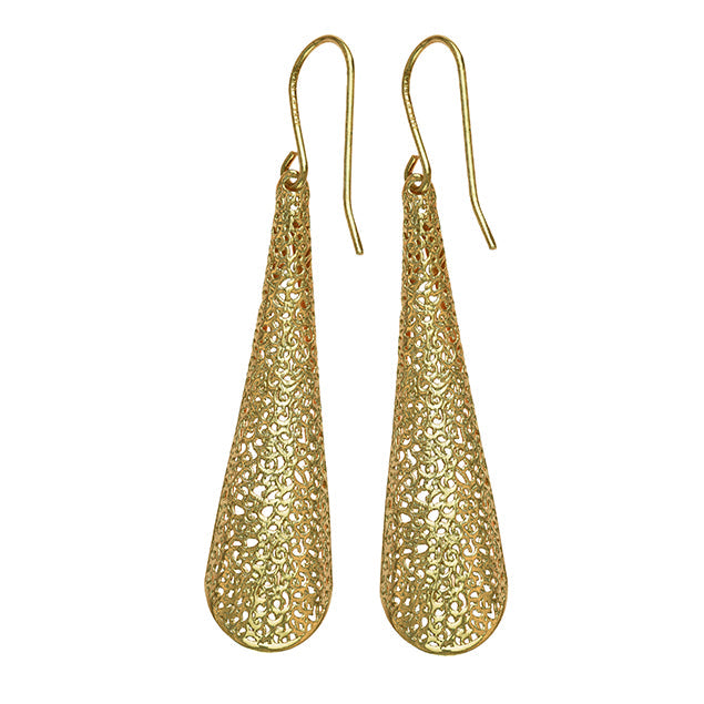 עגילי רשת מעוצבים 14 קראט