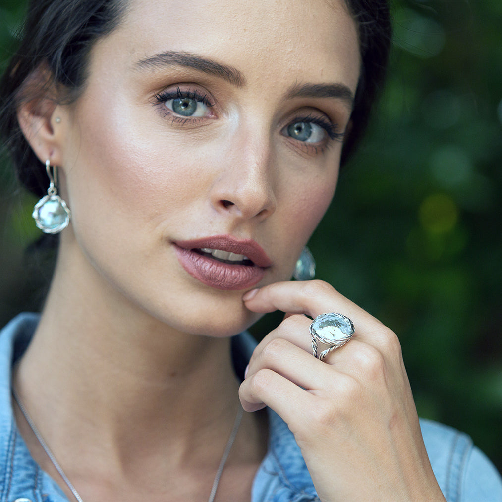 טבעת סטייטמנט עגולה מזכוכית רומית