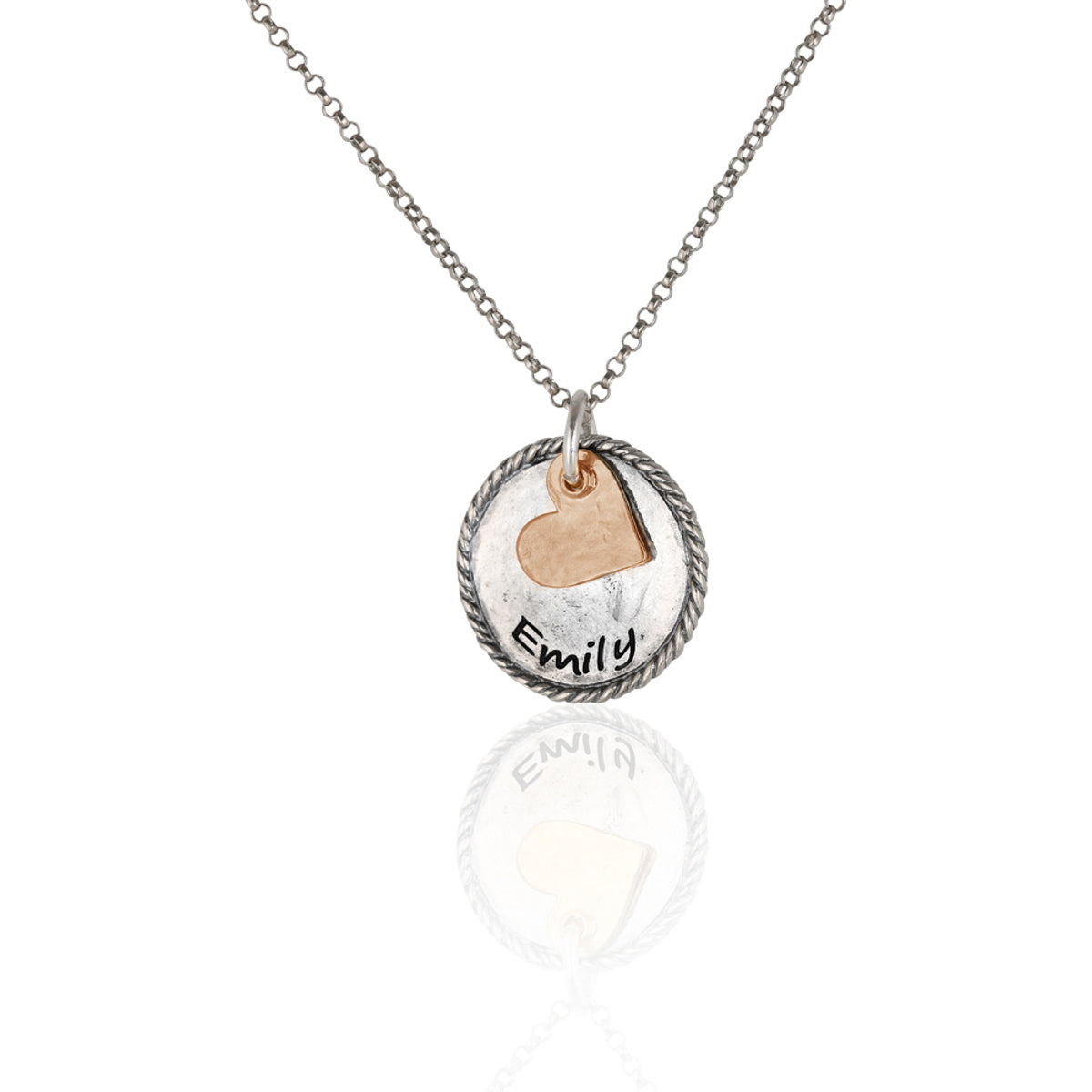 שרשרת תליון לב הניתנת לחריטה