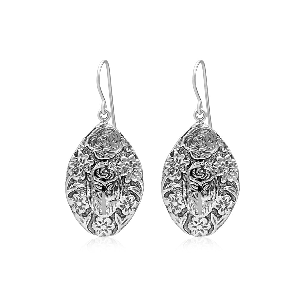 עגילי שושנים עם ציפוי 14 קראט