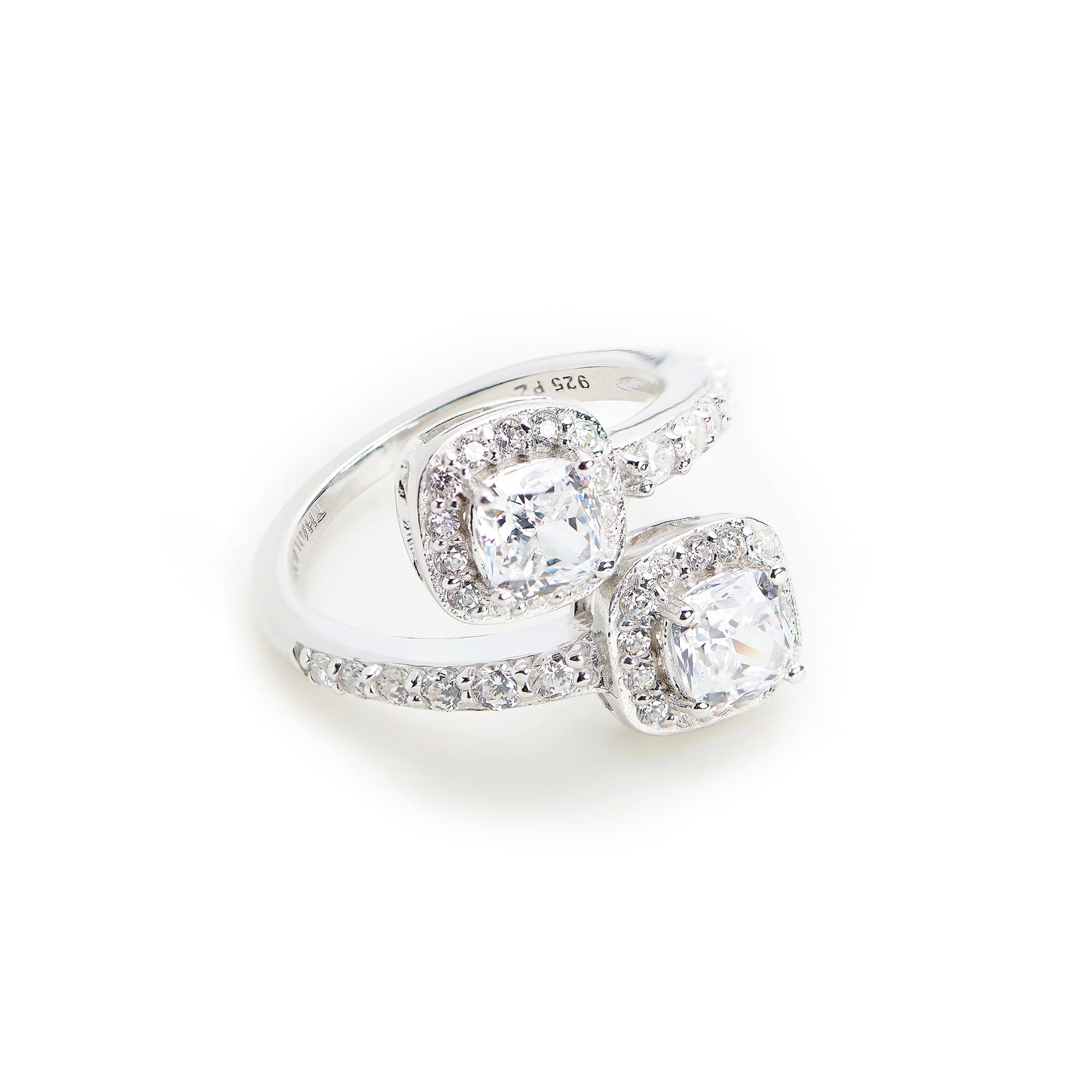 טבעת כרית מעקף אבני זירקון