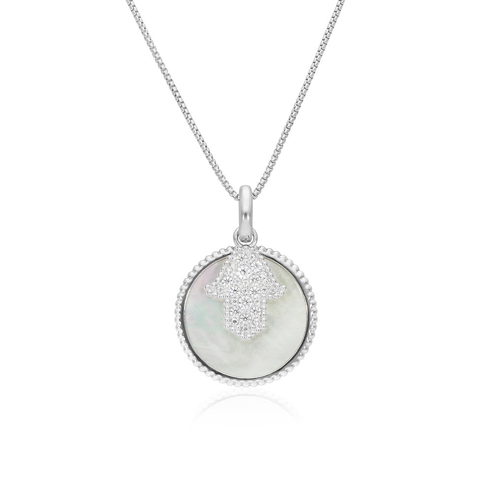 שרשרת צ'ארם חמסה פנינים