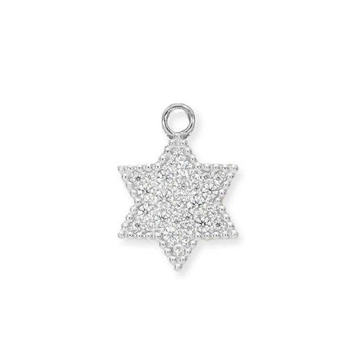 שרשרת צ'ארם מגן דוד פנינים
