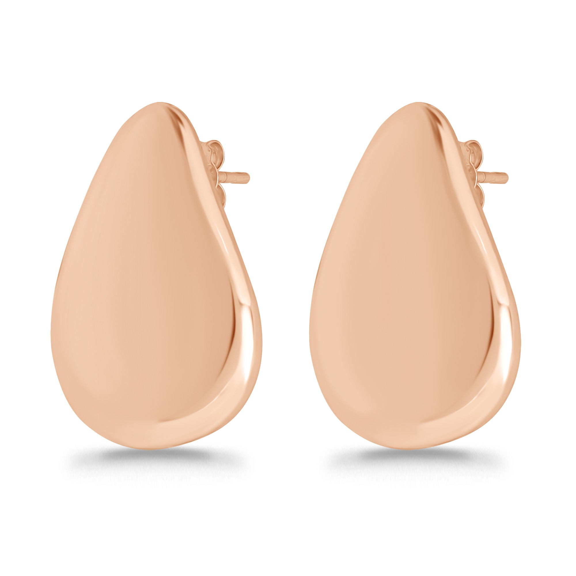 עגילי סטאד טיפה מודרניים מכסף – גימור מבריק