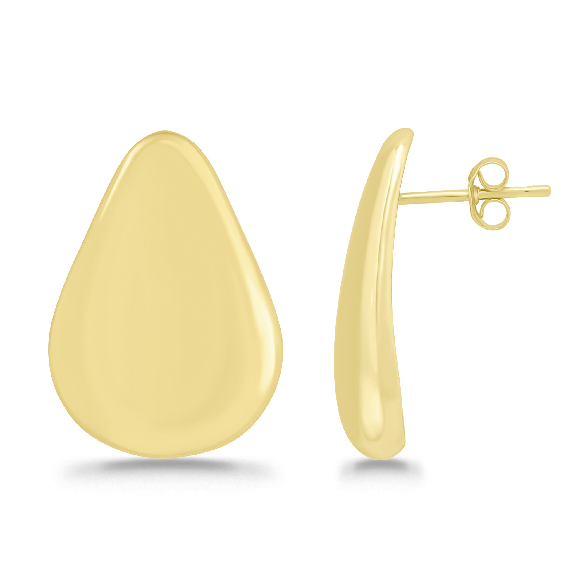 עגילי סטאד טיפה מודרניים מכסף – גימור מבריק