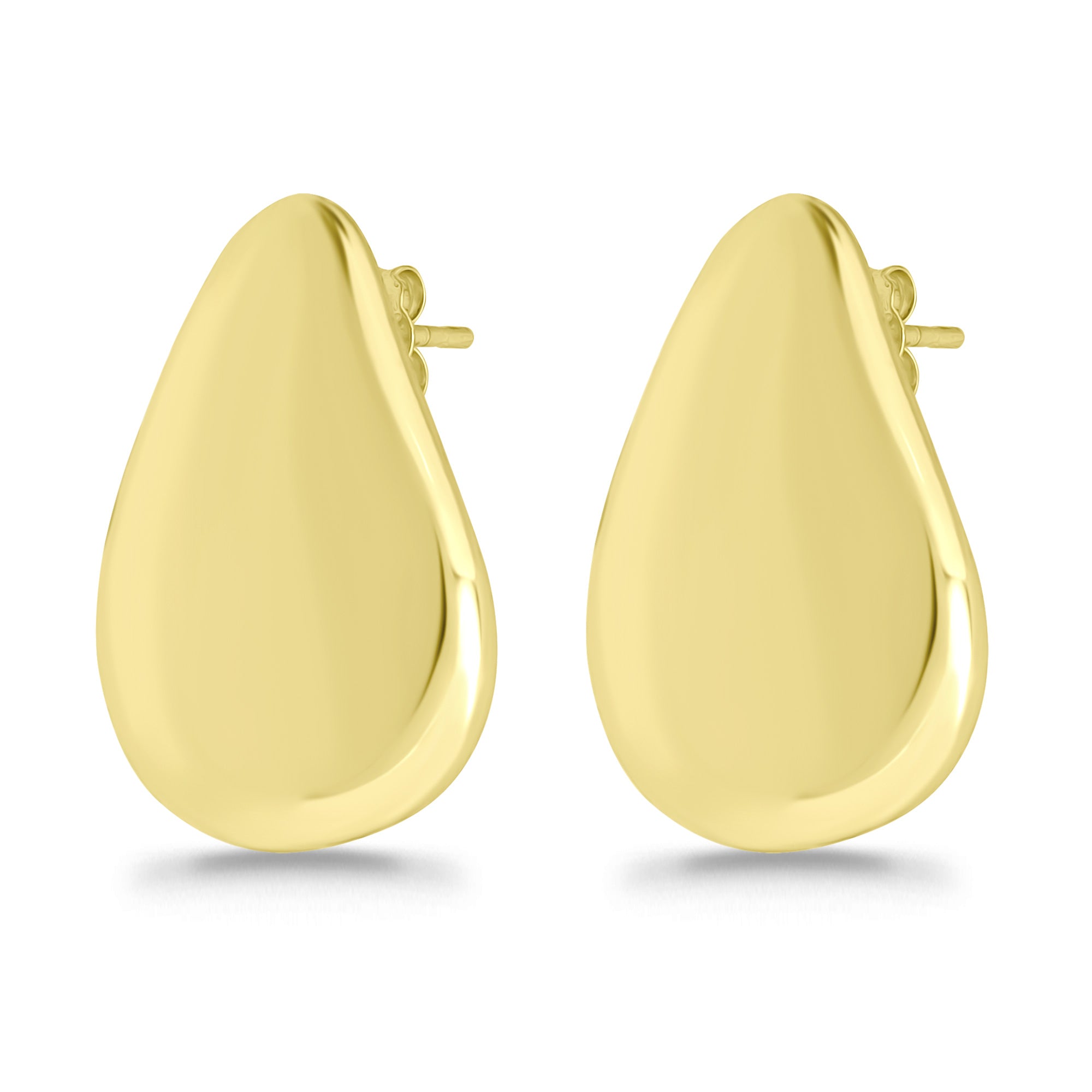 עגילי סטאד טיפה מודרניים מכסף – גימור מבריק