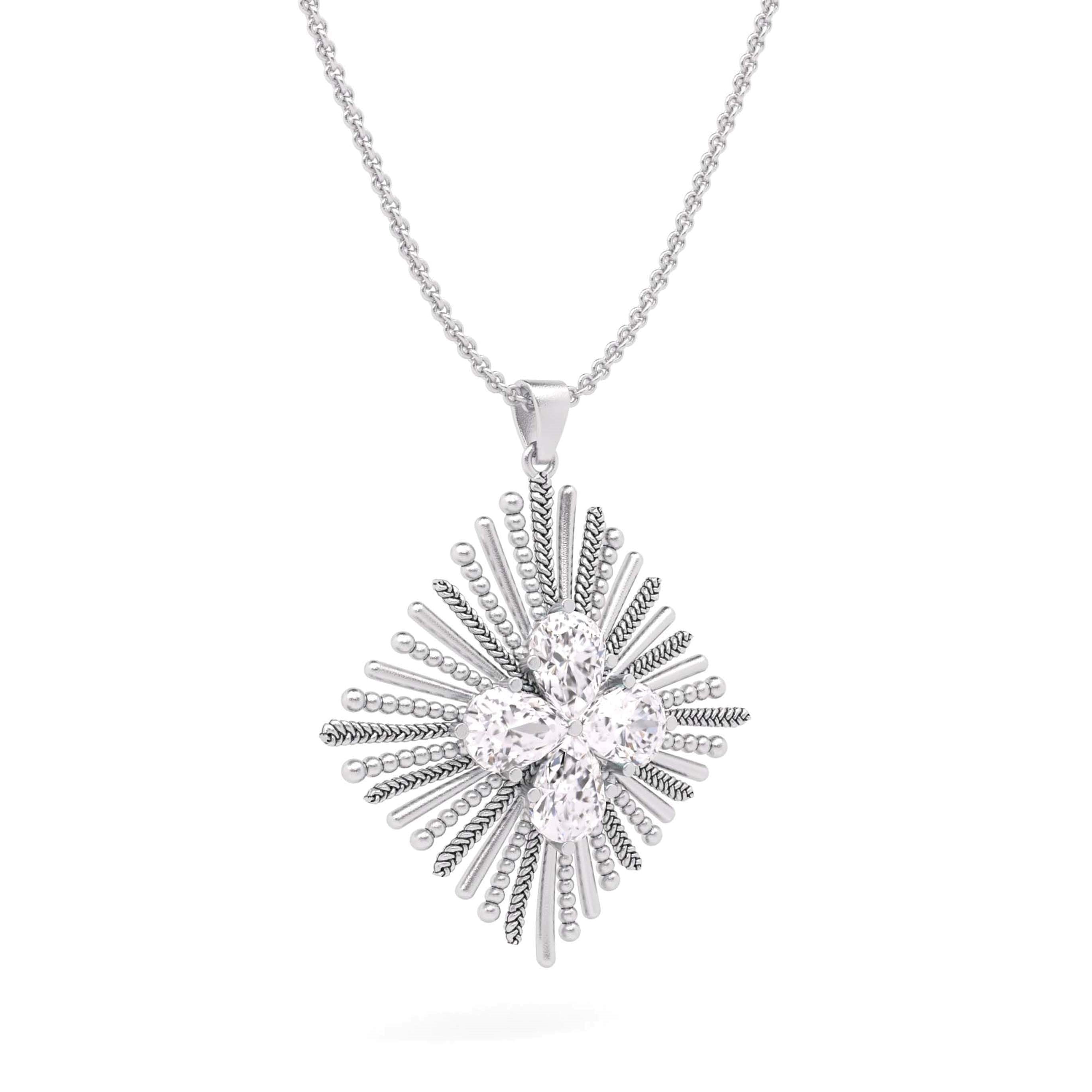 תליון אבן חן במרקם סאן ריי