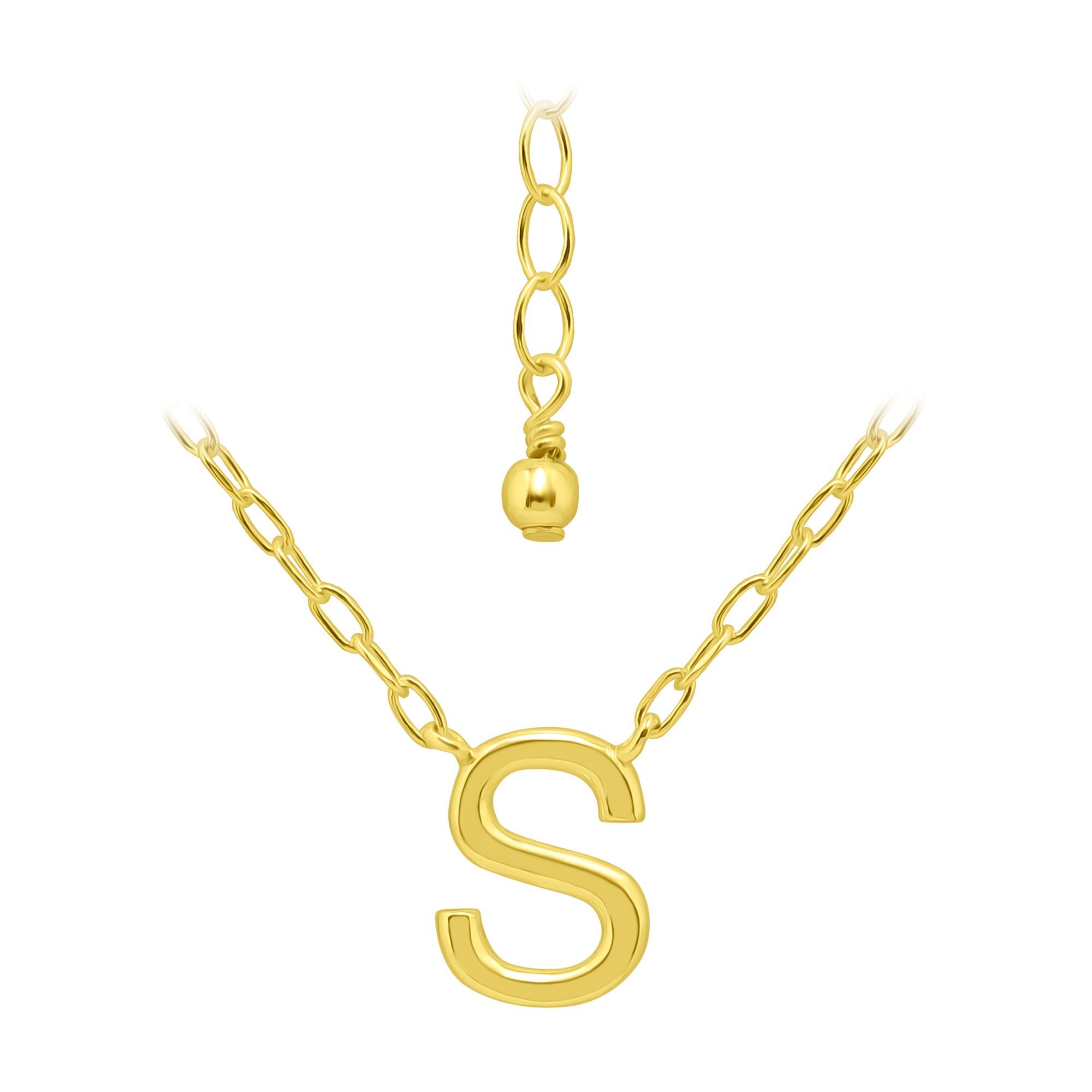 שרשרת אותיות בכסף 925-שרשרת אישית עם תליון אות