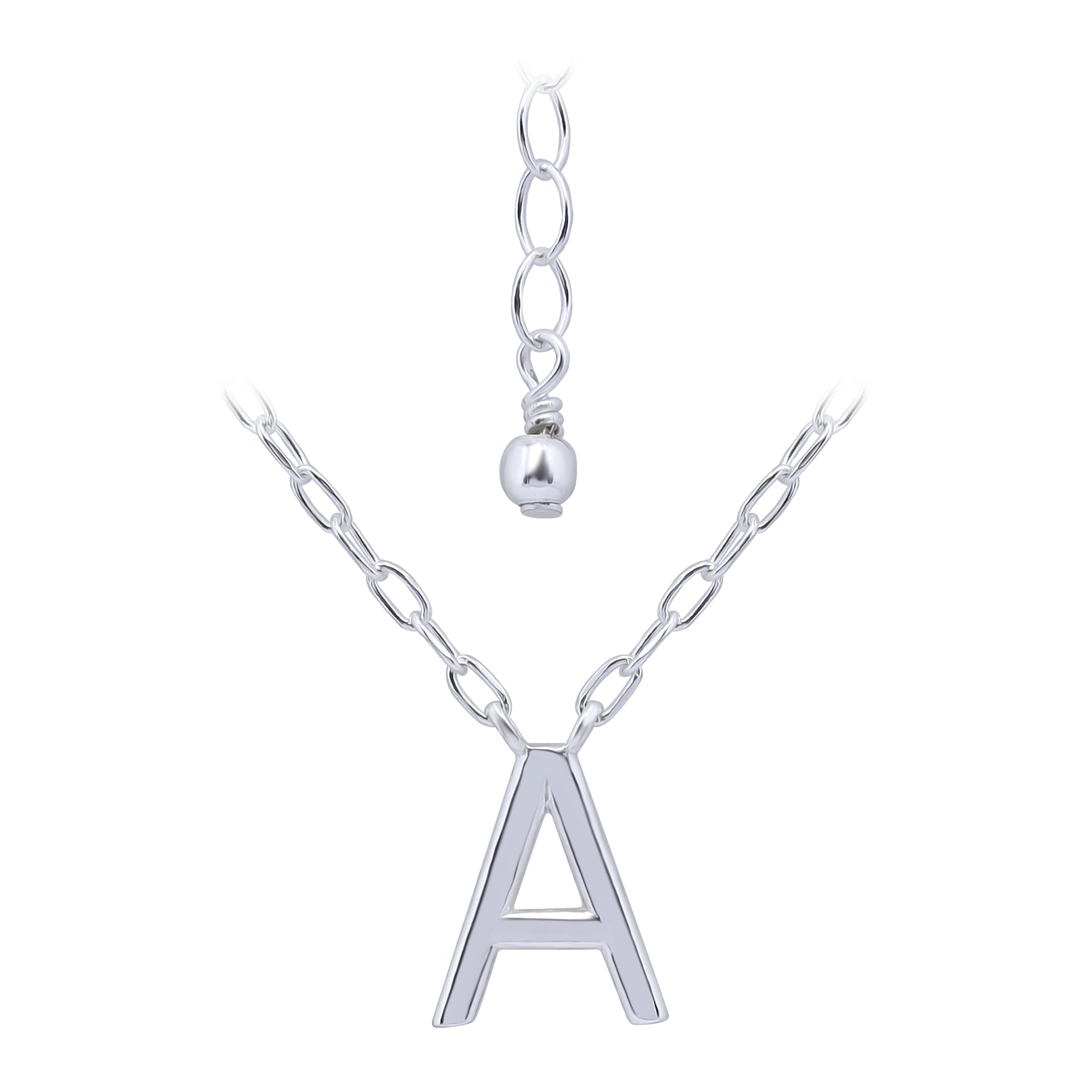 שרשרת אותיות בכסף 925-שרשרת אישית עם תליון אות