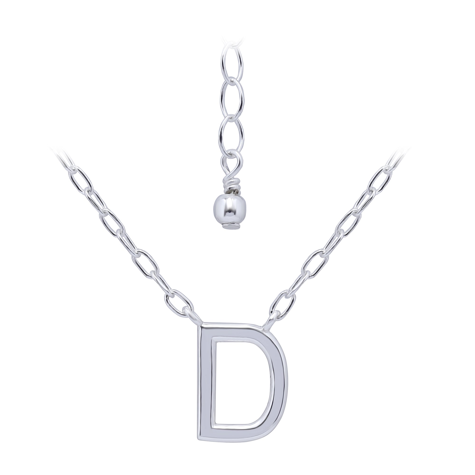 שרשרת אותיות בכסף 925-שרשרת אישית עם תליון אות