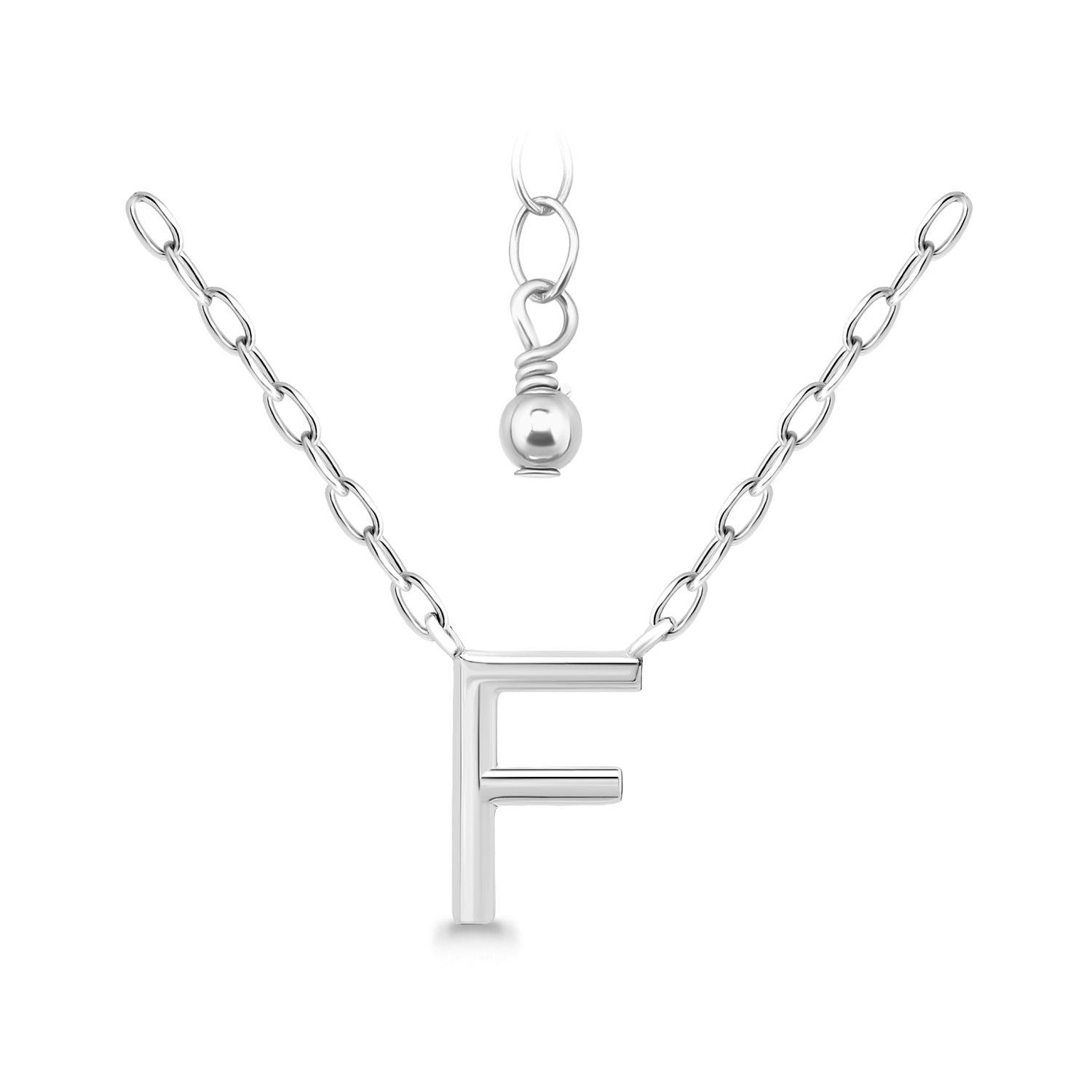 שרשרת אותיות בכסף 925-שרשרת אישית עם תליון אות