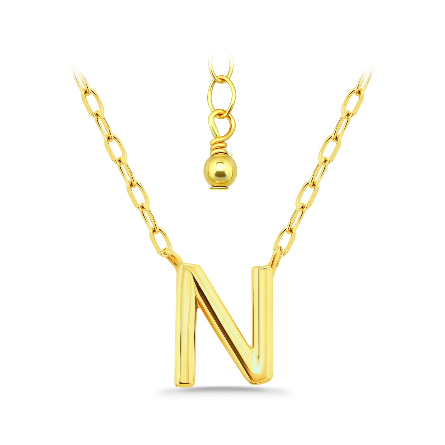 שרשרת אותיות בכסף 925-שרשרת אישית עם תליון אות